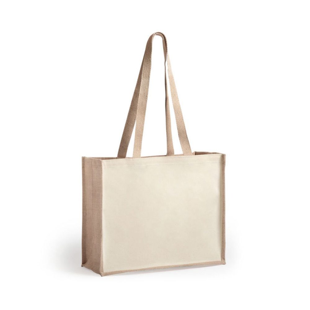 Bolsa de Playa Personalizada con Iniciales o Nombre | Yute y Algodón Laminado - Imagen 2