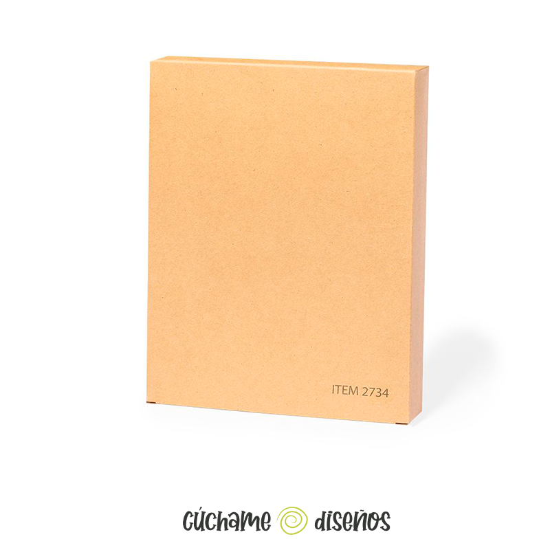Caja de embalaje kraft para la agenda de corcho personalizada, con referencia de producto